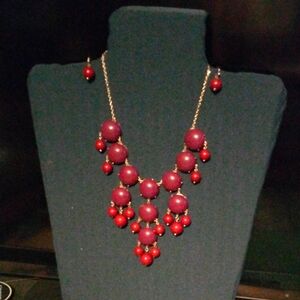 Bubble statement necklace & matching earrings